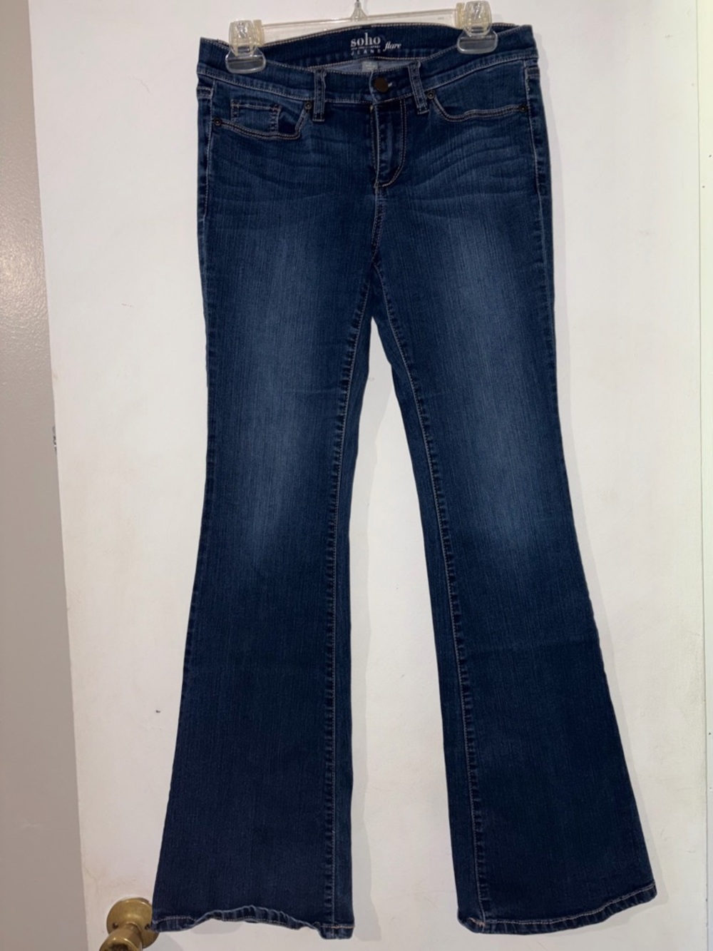 New York & Company Dark Blue Flare Jeans